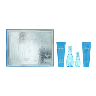 Davidoff Set Davidoff: Cool Water Body Lotion Body + Cool Water Eau De Toilette For Women + Cool Water Shower Gel All Skin Types + Cool Water Eau De Toilette For Women *Miniature