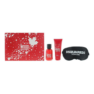 Dsquared 2 Set Dsquared 2: Red Wood Eau De Toilette For Women + Red Wood Shower Gel & Shampoo 2-In-1 + Dsquared Sleep Mask Black Universal
