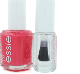 Essie Set Essie: Nail Enamel Vegan Glossy Shine Finish Nail Polish 72 Peach Daiquiri + Nail Care - Good To Go Top Coat Nail Strengthening Lacquer