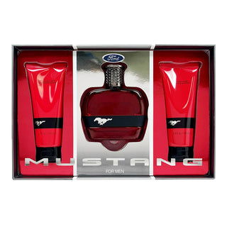 Ford Set Ford: Mustang Red Eau De Toilette For Men + Mustang Red After-Shave Balm + Mustang Red Cleansing Shower Gel For All Skin Types