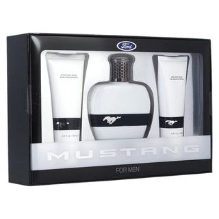 Ford Set Ford: Mustang White Eau De Toilette For Men + Mustang White After-Shave Balm + Mustang White Body Wash For Hair & Body