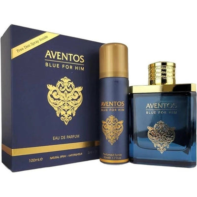 Fragrance World Set Aventos Blue for Men | EDP and Body Spray