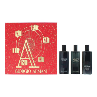 Giorgio Armani Set Giorgio Armani: Code Parfum For Men Refillable + Code Eau De Toilette For Men + Code Eau De Parfum For Men