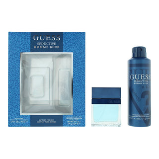 Guess Set Guess: Seductive Homme Blue Eau De Toilette For Men + Seductive Homme Blue Deodorant Spray For Men