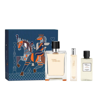 Hermes Set Hermes: Terre d'Hermes Eau De Toilette For Men + Terre d'Hermes Eau De Toilette For Men + Terre d'Hermes Moisturizing After-Shave Lotion