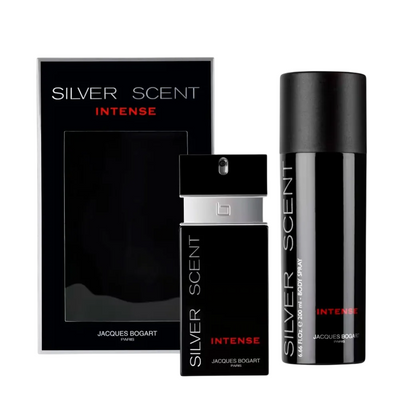 Jacques Bogart Set Jacques Bogart: Silver Scent Intense Eau De Toilette For Men + Silver Scent Intense Scented Spray For Men