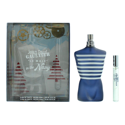 Jean Paul Gaultier Set Jean Paul Gaultier: Le Male In The Navy Eau De Toilette For Men + Le Male In The Navy Eau De Toilette For Men