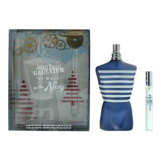 Jean Paul Gaultier Set Jean Paul Gaultier: Le Male In The Navy Eau De Toilette For Men + Le Male In The Navy Eau De Toilette For Men