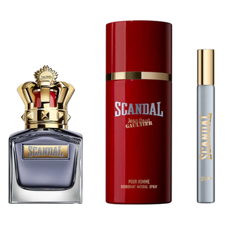 Jean Paul Gaultier Set Jean Paul Gaultier: Scandal Pour Homme Eau De Toilette For Men + Scandal Pour Homme Eau De Toilette For Men + Scandal Pour Homme Scented Spray For Men