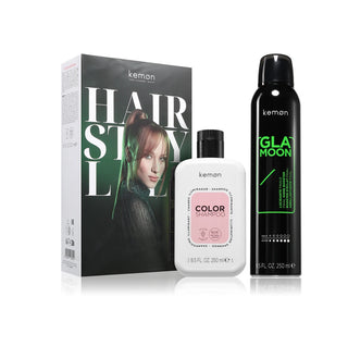 Kemon Set Kemon: Styling Glamoon Shine Hair Spray Shine + Color Hair Treatment Shampoo Shine For Coloured Hair