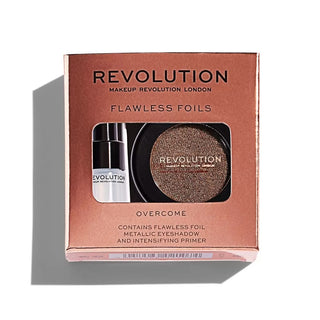 Makeup Revolution Set Makeup Revolution: Flawless Foils Vegan Eyeshadow Primer + Flawless Foils Vegan Eyeshadow Palette Overcome