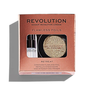 Makeup Revolution Set Makeup Revolution: Flawless Foils Vegan Eyeshadow Primer + Flawless Foils Vegan Eyeshadow Palette Retreat