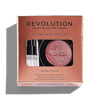 Makeup Revolution Set Makeup Revolution: Flawless Foils Vegan Eyeshadow Primer + Flawless Foils Vegan Eyeshadow Palette Rose Gold