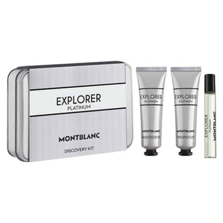 Montblanc Set Montblanc: Explorer Platinum Eau De Parfum For Men + Explorer Platinum Hydrating Cream For Face + Explorer Platinum Hydrating Shower Gel All Skin Types