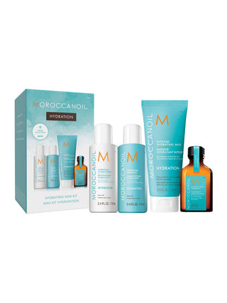 Moroccanoil Set Moroccanoil: Hydration Hair Treatment Cream Mask + Hydration Hair Oil Treatment Hydrating + Hydration Hair Conditioner For Hydration + Hydration Paraben-Free Hair Shampoo Moisture And Shine