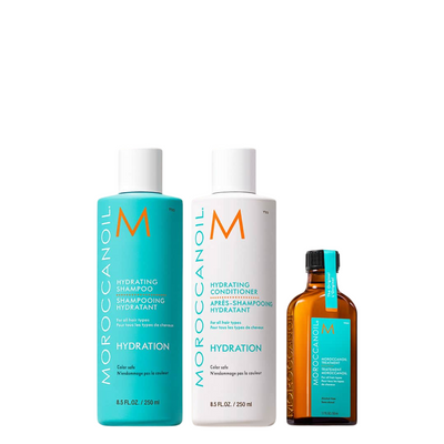 Moroccanoil Set Moroccanoil: Hydration Paraben-Free Hair Conditioner Moisture And Shine + Hydration Paraben-Free Hair Shampoo Moisture And Shine + Moroccanoil Hair Oil Treatment Revitalizing & Fortifying
