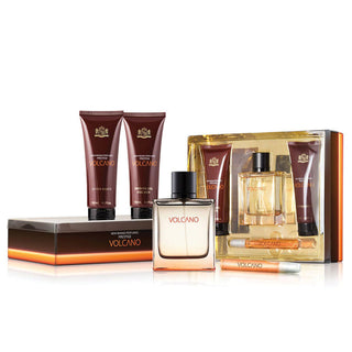 New Brand Set New Brand: Volcano Eau De Toilette For Men + Volcano Eau De Toilette For Men + Volcano Cleansing Shower Gel All Over The Body All Skin Types + Volcano After-Shave Gel