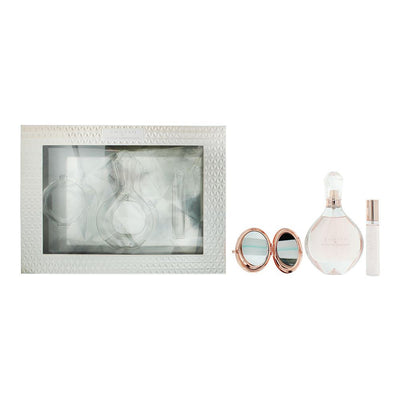 Nicole Scherzinger Set Nicole Scherzinger: Chosen Eau De Parfum For Women + Chosen Eau De Parfum For Women + Compact Mirror Golden