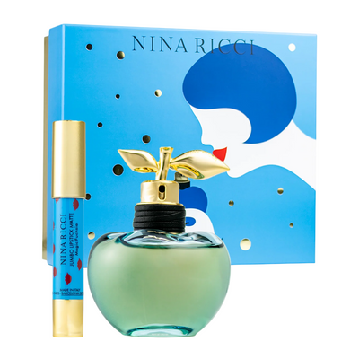 Nina Ricci Set Nina Ricci: Luna Eau De Toilette For Women + Jumbo Lipstick Matte Matte Cream Lipstick Fuchsia