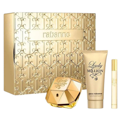 Paco Rabanne Set Paco Rabanne: Lady Million Eau De Parfum For Women + Lady Million Eau De Parfum For Women *Miniature + Lady Million Hydrate *None Body Lotion