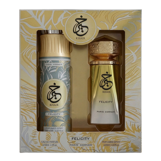 Paris Corner Set Paris Corner: Khair Felicity Eau De Parfum For Women + Khair Felicity Deodorant Spray For Women