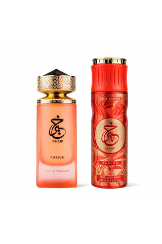 Paris Corner Set Paris Corner: Khair Fusion Eau De Parfum Unisex + Khair Fusion Deodorant Spray For Women