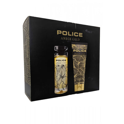 Police Set Police: Amber Gold Eau De Toilette For Women + Amber Gold Hydrating Body Lotion