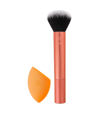 Real Techniques Set Blending Foundation Brush RT 245 + Miracle Sponge Orange