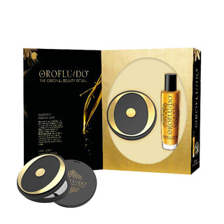 Revlon Set Revlon: Orofluido Hair Oil For Hydrate/Detangle & Shine + Compact Mirror Black