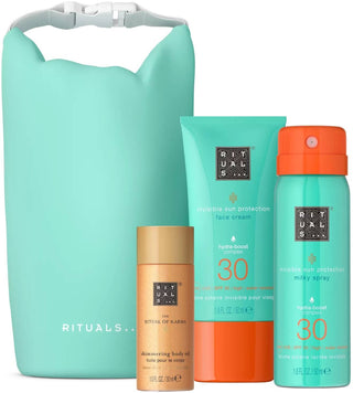 Rituals Set Rituals: The Ritual Of Karma Shimmer Body Oil + The Ritual Of Karma Sun Protection Cream For Face SPF 30 + The Ritual Of Karma White Tea Sun Protection Sunscreen Spray SPF 30