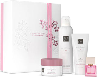 Rituals Set Rituals: The Ritual Of Sakura Rejuvenating Body Scrub + The Ritual Of Sakura Shower Mousse + The Ritual Of Sakura Hydrating Body Cream + Reve De Hanami Eau De Parfum For Women