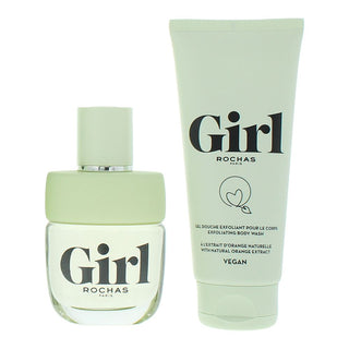 Rochas Set Rochas: Girl Eau De Toilette For Women + Girl Exfoliating Shower Gel Body All Skin Types