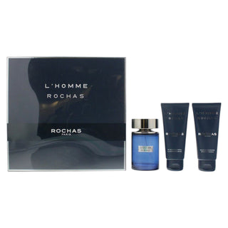 Rochas Set Rochas: L'Homme Rochas Eau De Toilette For Men + L'Homme Rochas Hydrating Shower Gel All Skin Types + L'Homme Rochas Hydrating After-Shave Balm