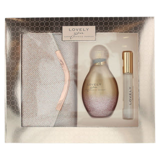 Sarah Jessica Parker Set Sarah Jessica Parker: Lovely You Eau De Parfum For Women + Lovely You Eau De Parfum For Women + Lovely You Textile Handbag Badge Holder Rose