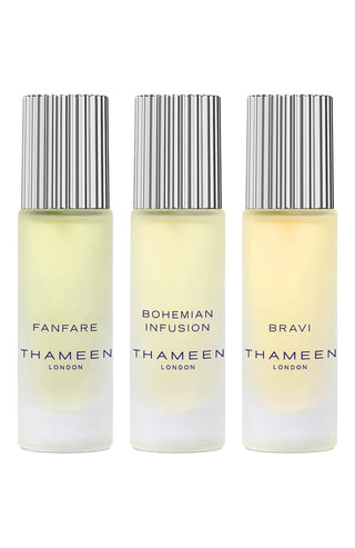 Thameen London Set Thameen London: Fanfare Eau De Cologne Unisex + Bohemian Infusion Eau De Cologne Unisex + Bravi Extrait De Parfum Unisex