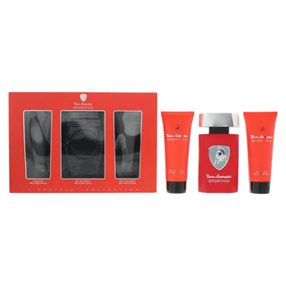 Tonino Lamborghini Set Tonino Lamborghini: Sportivo Eau De Toilette For Men + Sportivo Hydration Shower Gel All Skin Types + Sportivo Hydrating & Softening After-Shave Balm