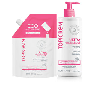 Topicrem Set Topicrem: Ultra Hydratant Body Milk Refillable + Ultra Hydratant Body Milk Refill