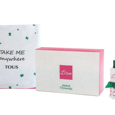 Tous Take Me Anywhere Set Tous: Love Moments + Love Moments Textile Bag Collapisable for Women | EDT