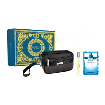 Versace Set Versace: Eau Fraiche Eau De Toilette For Men + Eau Fraiche Eau De Toilette For Men + Versace GWP Textile Pouch Black