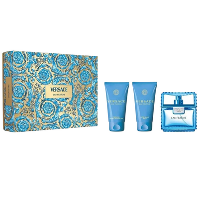 Versace Set Versace: Eau Fraiche Eau De Toilette For Men + Eau Fraiche Hydrating Shower Gel For All Skin Types + Eau Fraiche Soothing After-Shave Balm