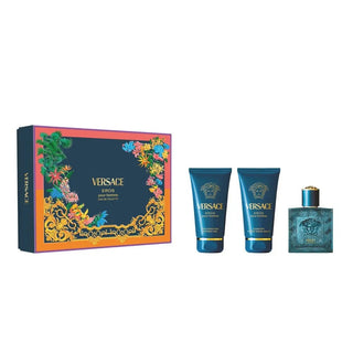 Versace Set Versace: Eros Eau De Parfum For Men + Eros Shower Gel For All Skin Types + Eros Hydrating After-Shave Balm