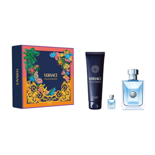 Versace Set Versace: Pour Homme Eau De Toilette For Men + Pour Homme Shower Gel For Hair & Body For All Skin Types + Pour Homme Eau De Toilette For Men *Miniature