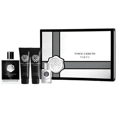 Vince Camuto Set Vince Camuto: Virtu Eau De Toilette For Men + Virtu Eau De Toilette For Men + Virtu Moisturizing After-Shave Balm + Virtu Shower Gel Body