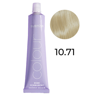 Subrina Professional Demi Permanent Colour 10/71 Stone Lightest Blonde Permanent Hair Dye