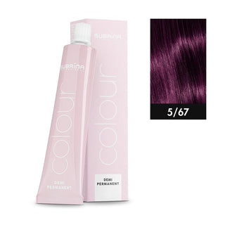 Subrina Professional Demi Permanent Colour Demi-Permanent Hair Dye 5/67 Permanent Hair Dye