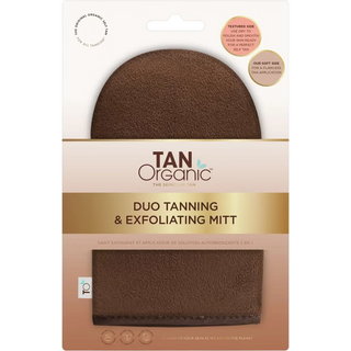 TanOrganic Duo Tanning and Exfoliating Mitts Brown