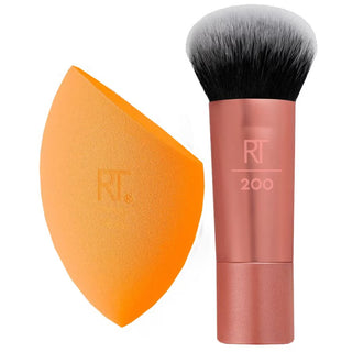 Real Techniques Set Mini Blush Brush + Miracle Sponge Orange