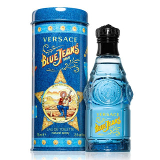 Versace Blue Jeans Eau de Toilette for Men 75ml bottle and tin