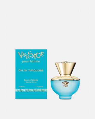 Versace Dylan Turquoise Eau de Toilette 50ml – bottle and retail box