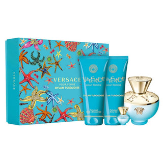 Versace Dylan Turquoise Gift Set EDT 100ml, EDT 5ml, Body Lotion 100ml and Shower Gel 100ml